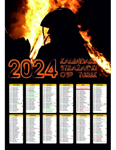 Kalendarz strażacki OSP PSP 2024 - 200 szt projekt