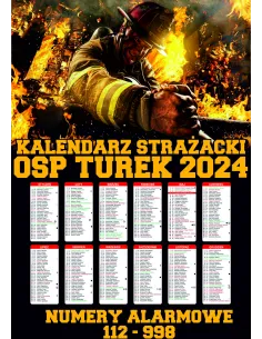 Kalendarz strażacki OSP PSP 2024 - 200 szt projekt
