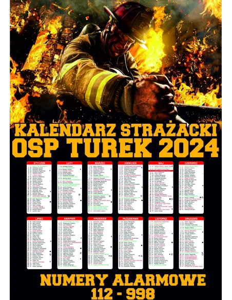 Kalendarz strażacki OSP PSP 2024 - 200 szt projekt