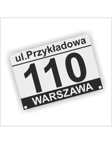 Tabliczka grawerowana adresowa z numerem domu