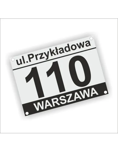 Tabliczka grawerowana adresowa z numerem domu