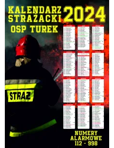 Kalendarz strażacki OSP PSP 2024 - 200 szt projekt