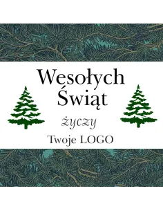 Naklejki świąteczne z życzeniami twoim logo 50szt