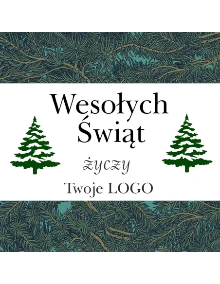 Naklejki świąteczne z życzeniami twoim logo 50szt