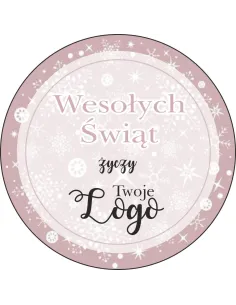 Naklejki świąteczne z życzeniami twoim logo 50szt