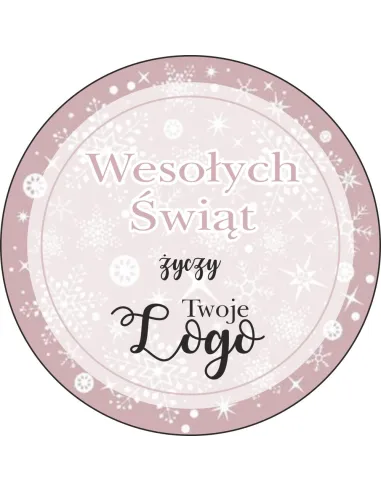 Naklejki świąteczne z życzeniami twoim logo 50szt