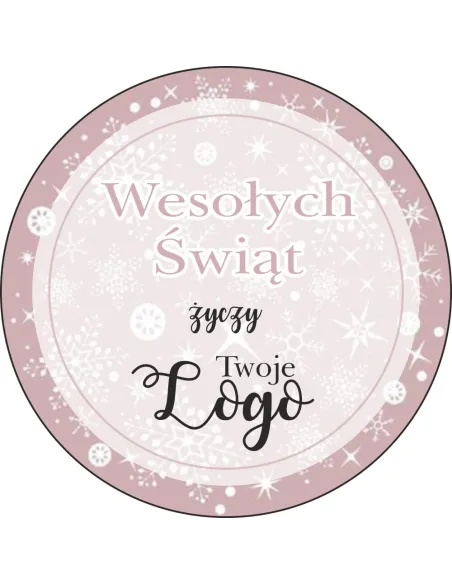 Naklejki świąteczne z życzeniami twoim logo 50szt