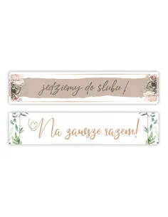 Tablica ślubna dekoracyjna auta na ślub z imieniem