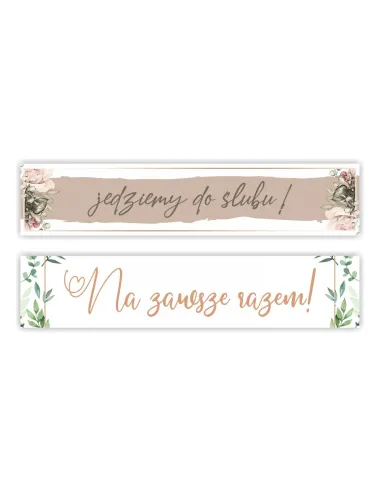 Tablica ślubna dekoracyjna auta na ślub z imieniem