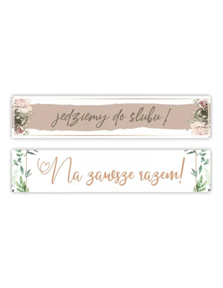 Tablica ślubna dekoracyjna auta na ślub z imieniem