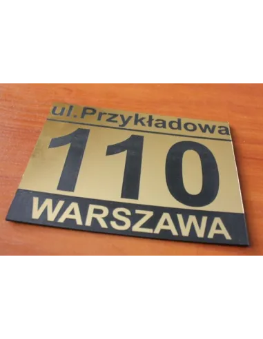 Tabliczka grawerowana adresowa z numerem domu