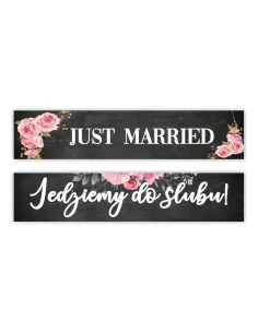 Tablica ślubna dekoracyjna rejestracyjna auta na ślub z imieniem