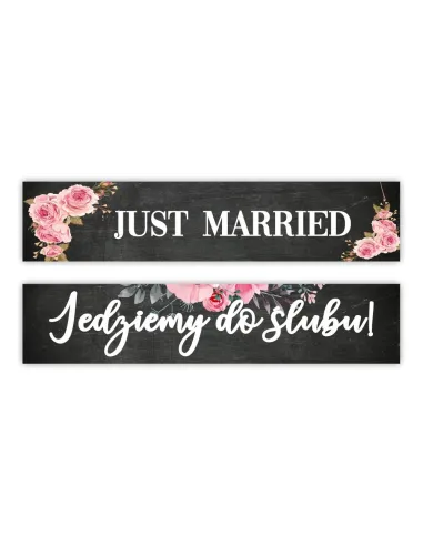 Tablica ślubna dekoracyjna rejestracyjna auta na ślub z imieniem