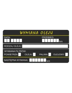 Naklejki wymiana oleju rozrządu 200 szt