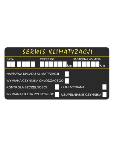 Naklejki serwis klimatyzacji 100 szt