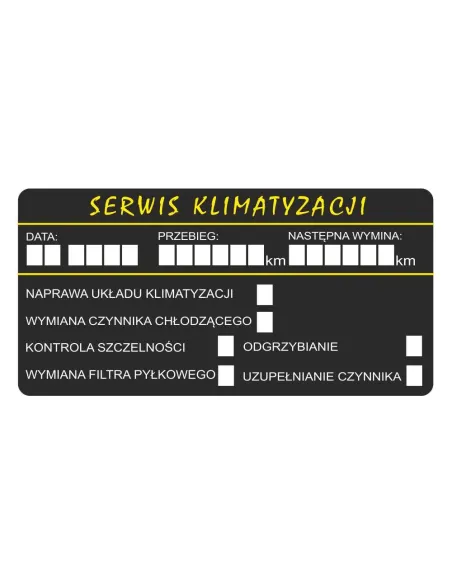 Naklejki serwis klimatyzacji 100 szt