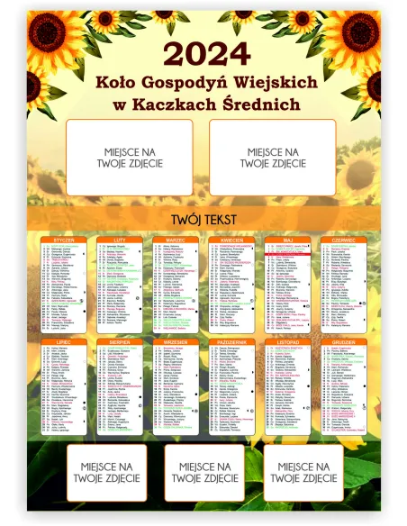 KALENDARZ KGW KOŁO GOSPODYŃ WIEJSKICH 2024 -200szt