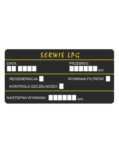 Naklejki serwis LPG 100 szt