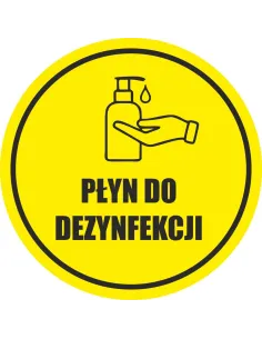 Naklejka ostrzegawcza płyn do dezynfekcji