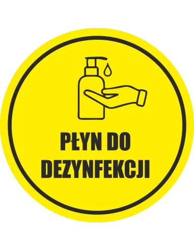 Naklejka ostrzegawcza płyn do dezynfekcji