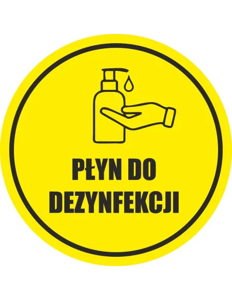 Naklejka ostrzegawcza płyn do dezynfekcji