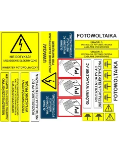 Naklejki etykiety samoprzylepne fotowoltaika