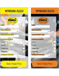 Naklejki wymiana oleju 200 szt