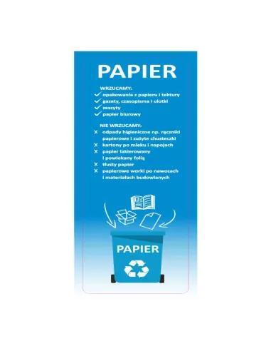 Naklejki segregacja śmieci na kosz EKO szkło