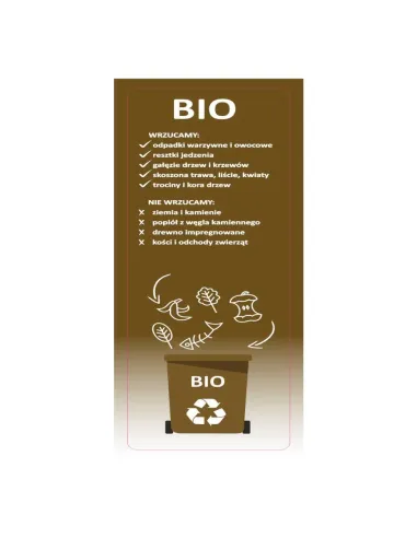 Naklejki segregacja śmieci na kosz EKO szkło