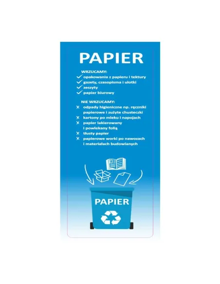 Naklejki segregacja śmieci na kosz EKO mieszane