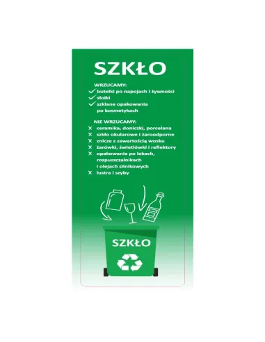 Naklejki segregacja śmieci na kosz EKO mieszane