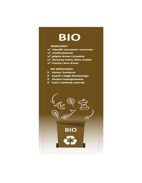 Naklejki segregacja śmieci na kosz EKO mieszane