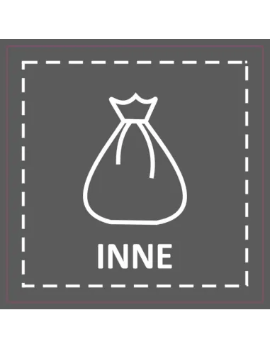 Naklejki śmieci na kosz pojemnik