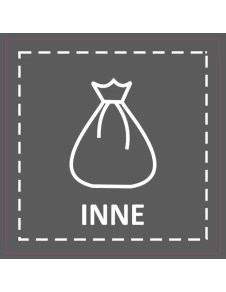 Naklejki śmieci na kosz pojemnik