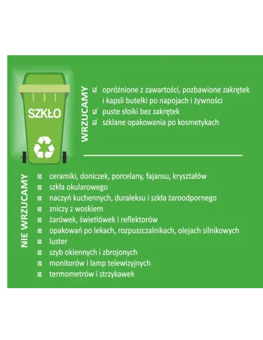 Naklejki segregacja śmieci na kosz EKO