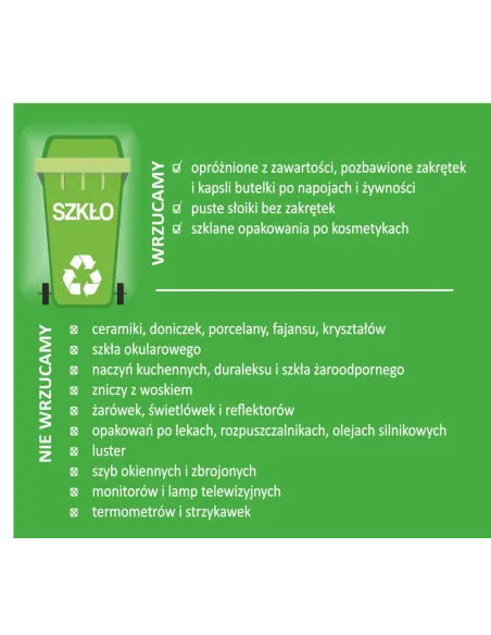Naklejki segregacja śmieci na kosz EKO