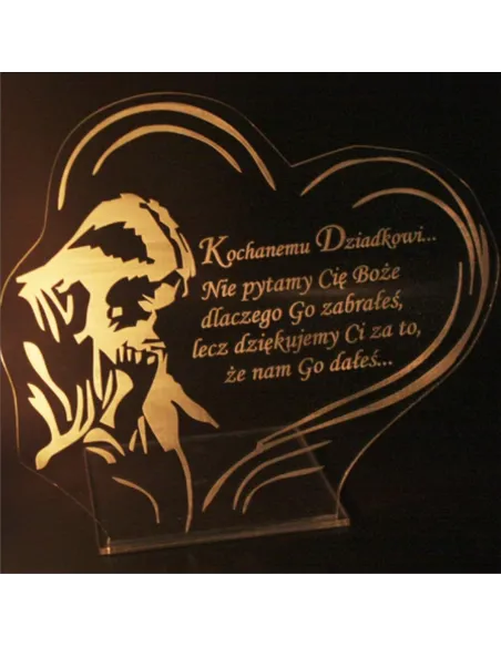 Podstawka pod znicz Statuetka na grób + grawer XXL z dowolną dedykacją