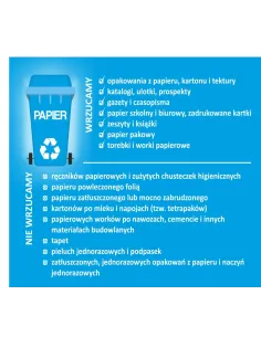 Naklejki segregacja śmieci na kosz EKO