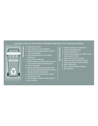 Naklejki segregacja śmieci na kosz EKO