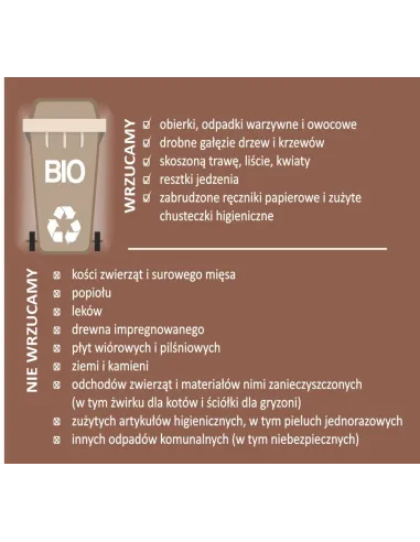 Naklejki segregacja śmieci na kosz EKO