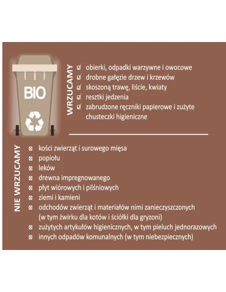 Naklejki segregacja śmieci na kosz EKO