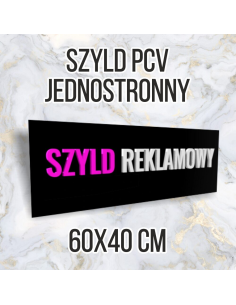 TABLICA REKLAMOWA PCV - Szyld reklamowy 60x40 cm z projektem