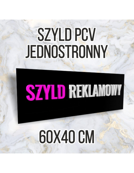 TABLICA REKLAMOWA PCV - Szyld reklamowy 60x40 cm z projektem