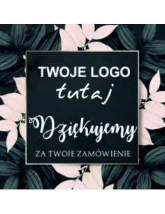 Naklejki dziękujemy za zamówienie z logo 100 szt