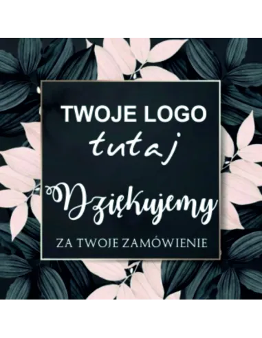 Naklejki dziękujemy za zamówienie z logo 100 szt