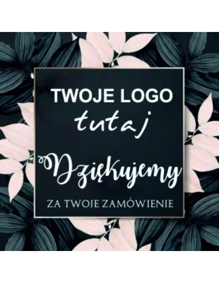 Naklejki dziękujemy za zamówienie z logo 100 szt