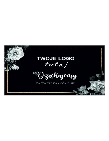 Naklejki dziękujemy za zamówienie z logo 500 szt