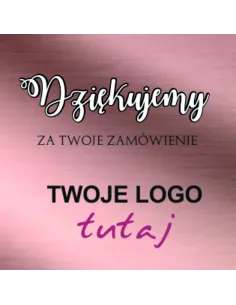 Naklejki dziękujemy za zamówienie z logo 500 szt