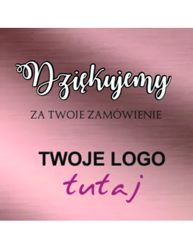 Naklejki dziękujemy za zamówienie z logo 500 szt