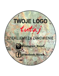 Naklejki dziękujemy za zamówienie z logo 50 szt